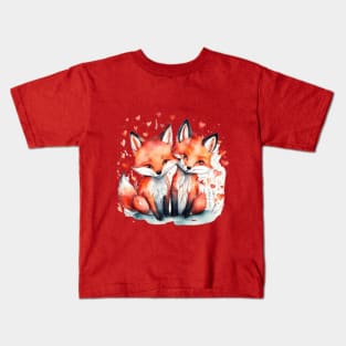 Cute foxes Kids T-Shirt